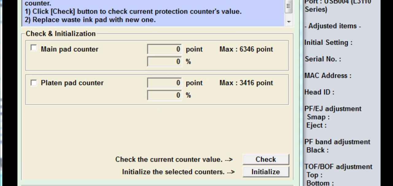 爱普生L31183158打印机废墨清零软件下载及使用教程