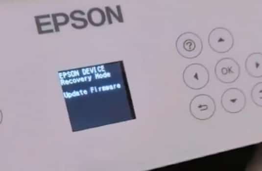 爱普生EW-M630TW打印机一开机提示Recovery Mode故障主板刷机维修